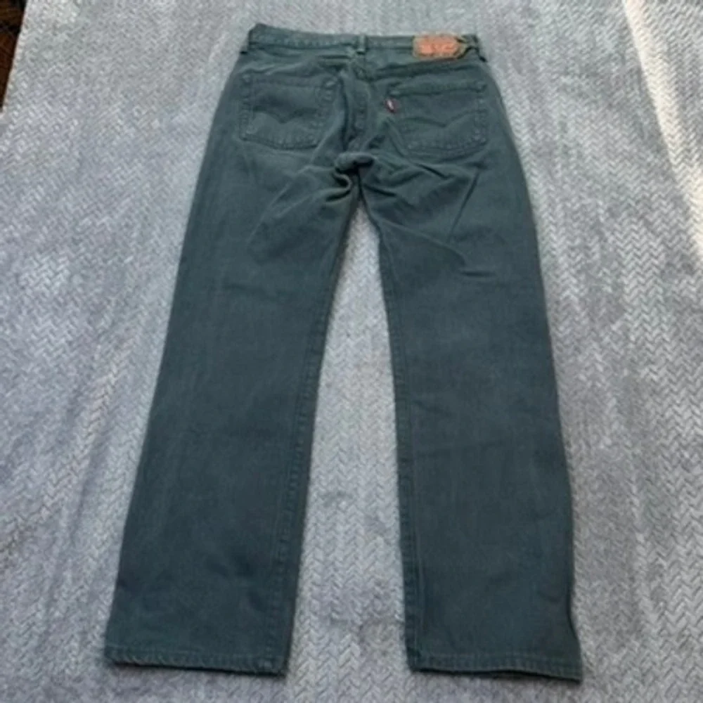 Levi's 501 Original Fit Jeans Mens 30x32 Green Gray Straight Leg Denim Cotton